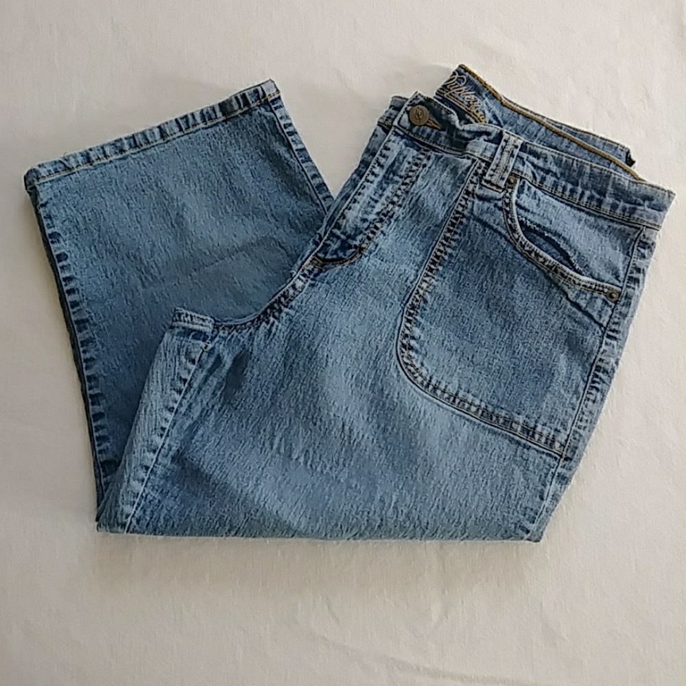 Duplex capri jeans